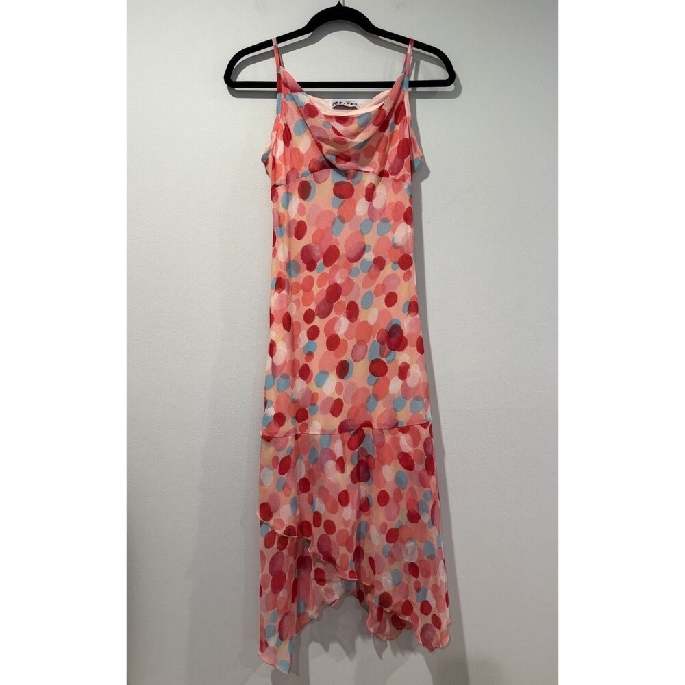 Vintage Y2K Dress Womens XS Polka Dot Coquette Twee 13 Going on 30 Dopamine
